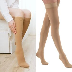 5 Beige Knee-High Socks